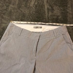 Dahlia Blue & White Striped/Seersucker Slacks, Size 10